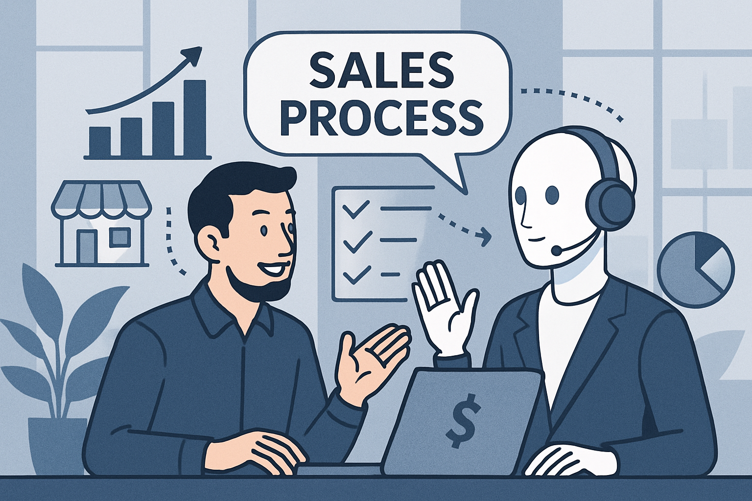 AI agent streamlining sales process for a modern business